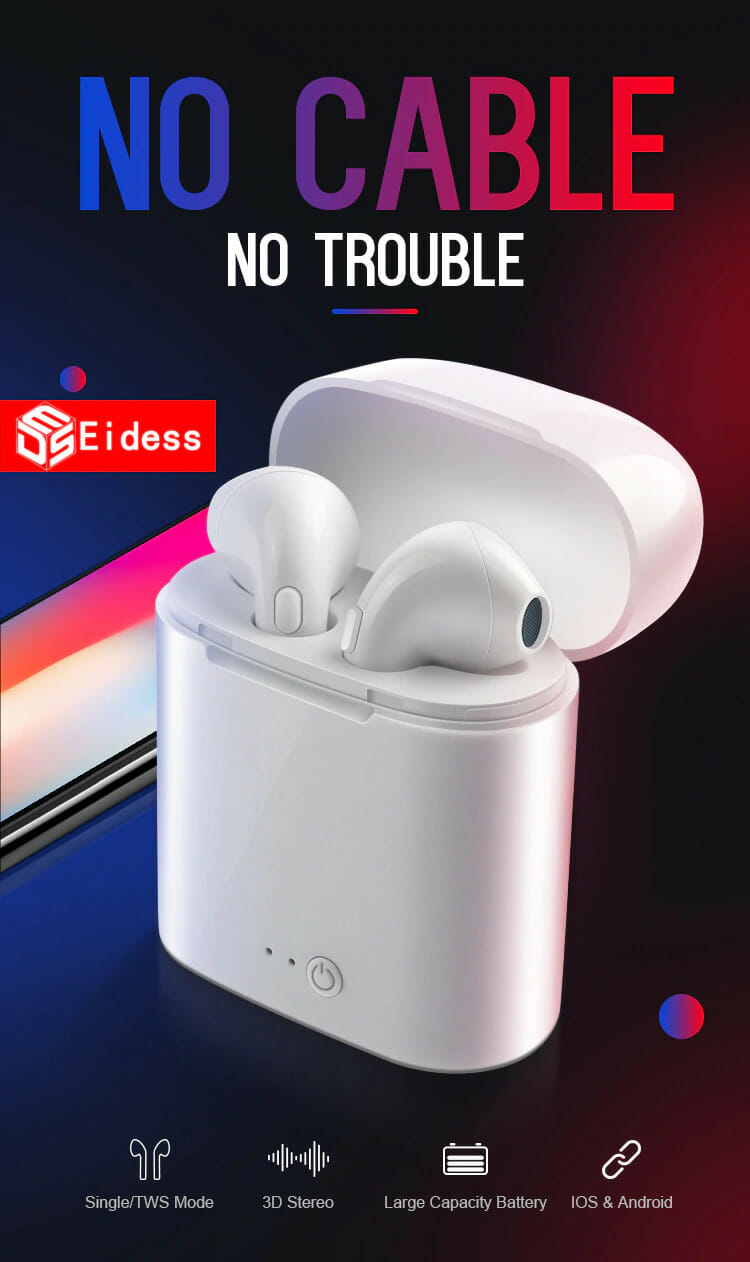 i7s TWS Wireless Earpiece Bluetooth 5.0 Earphones Headphones Earbuds Headset Earphone For Smart Phone Xiaomi Samsung Huawei